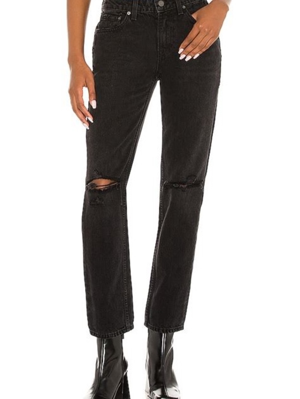 GRLFRND Low Rise Black Jeans